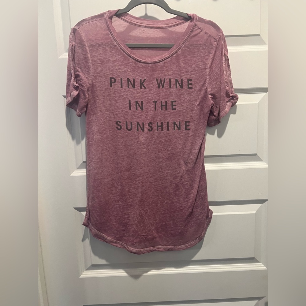 Pink Wine in the Sunshine T-shirt, size small